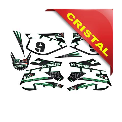 KIT GRAFICHE NCX MX TWISTER VERDE IN CRISTAL