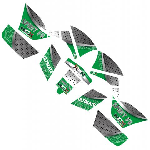 KIT GRAFICHE NCX SPIRIT F6 VERDE IN PVC 55 micron