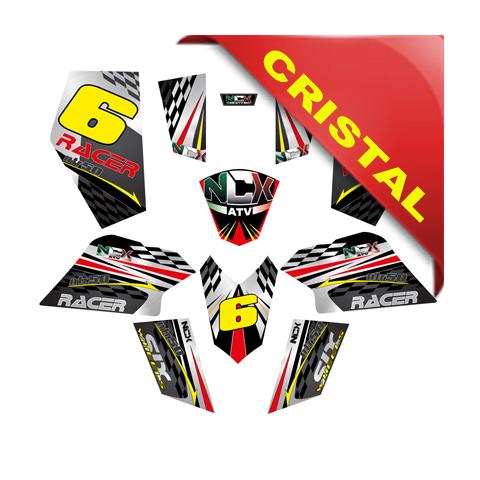 KIT GRAFICHE NCX RACER NERO/GIALLO/ROSSO IN CRISTAL