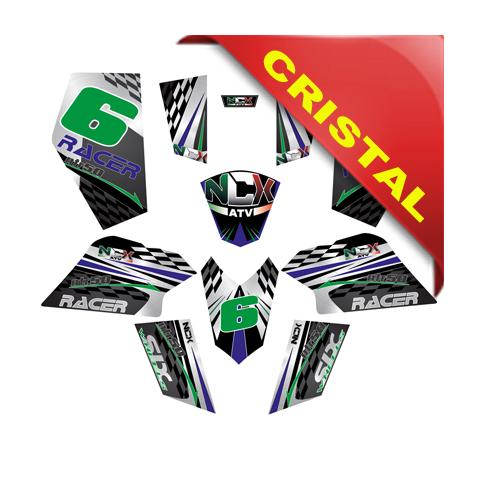 KIT GRAFICHE NCX RACER NERO/VERDE/BLU IN CRISTAL