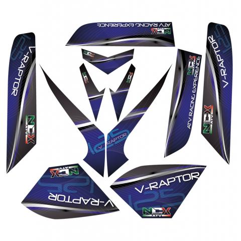 KIT GRAFICHE NCX V-RAPTOR BLU IN PVC 55 micron