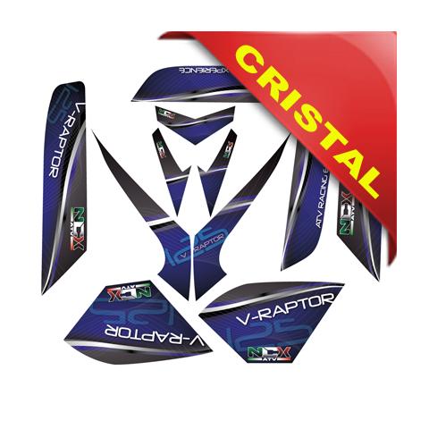 KIT GRAFICHE NCX V-RAPTOR BLU IN CRISTAL