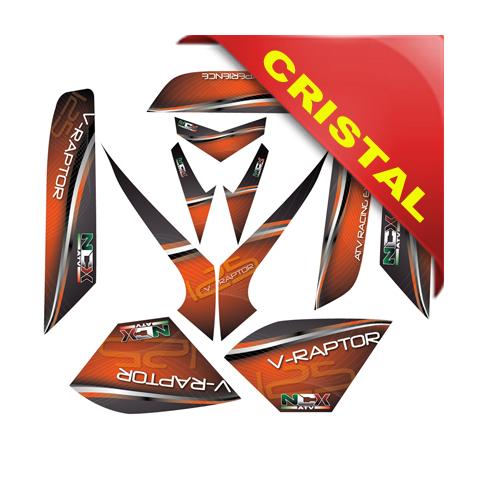 KIT GRAFICHE NCX V-RAPTOR ARANCIO IN CRISTAL