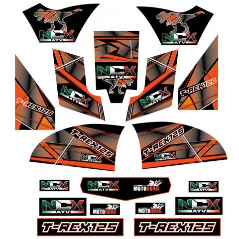 KIT GRAFICHE NCX T-REX ARANCIO IN PVC 55 micron