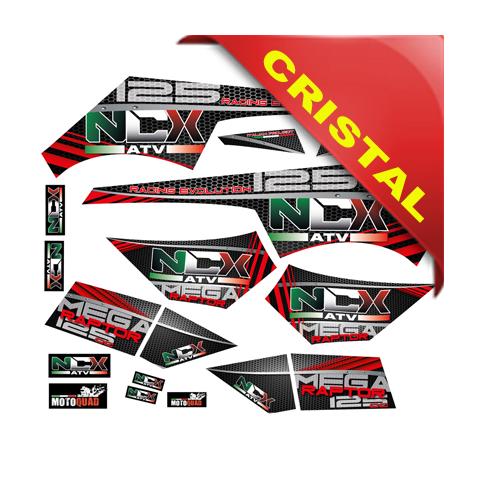 KIT GRAFICHE NCX MEGA RAPTOR ROSSO IN CRISTAL