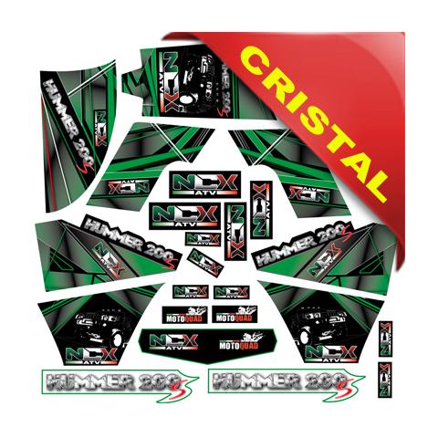 KIT GRAFICHE NCX MEGA HUMMER VERDE IN CRISTAL