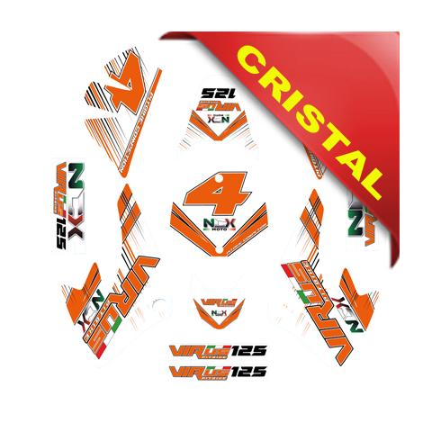 KIT GRAFICHE NCX VIRUS ARANCIO BIANCO IN CRISTAL