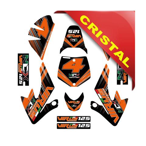 KIT GRAFICHE NCX VIRUS ARANCIO NERO IN CRISTAL