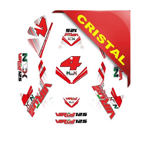 KIT GRAFICHE NCX VIRUS ROSSO BIANCO IN CRISTAL