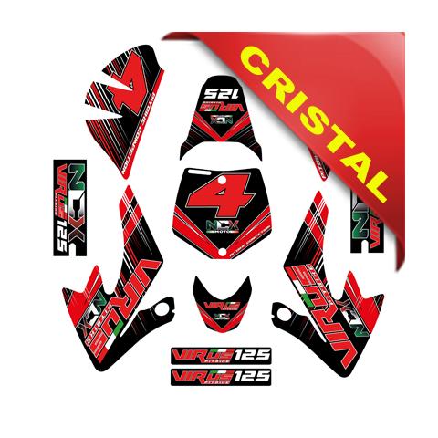 KIT GRAFICHE NCX VIRUS ROSSO NERO IN CRISTAL