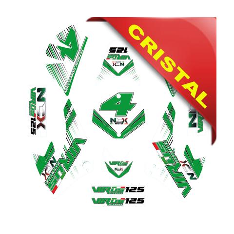 KIT GRAFICHE NCX VIRUS BIANCO VERDE IN CRISTAL