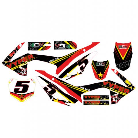 KIT GRAFICHE NCX VYPER ROSSO GIALLO IN PVC 55 micron