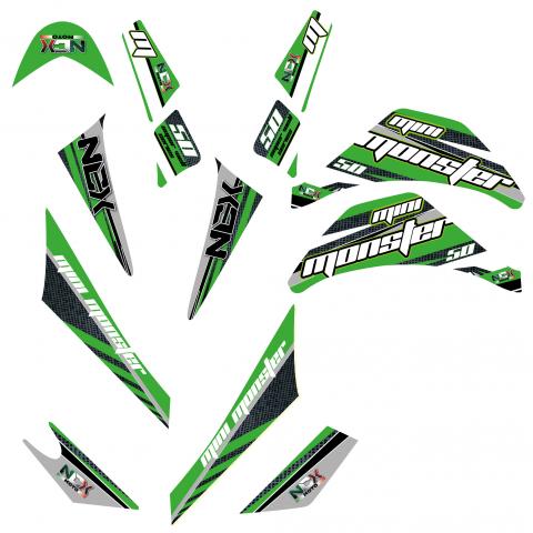 KIT GRAFICHE NCX MINI MONSTER VERDE IN PVC 55 micron