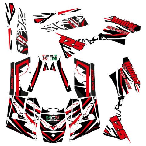 KIT GRAFICHE NCX HUNTER LITE PRO ROSSO IN PVC 55 micron