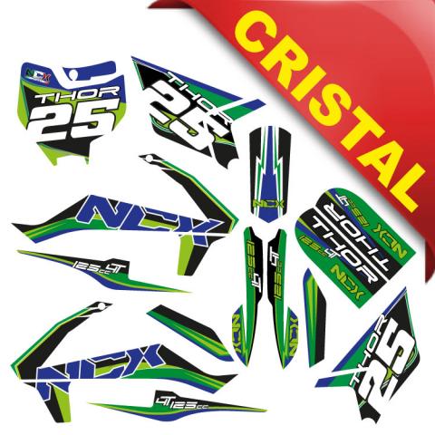 KIT GRAFICHE NCX THOR 125cc 14/12 VERDE IN CRISTAL