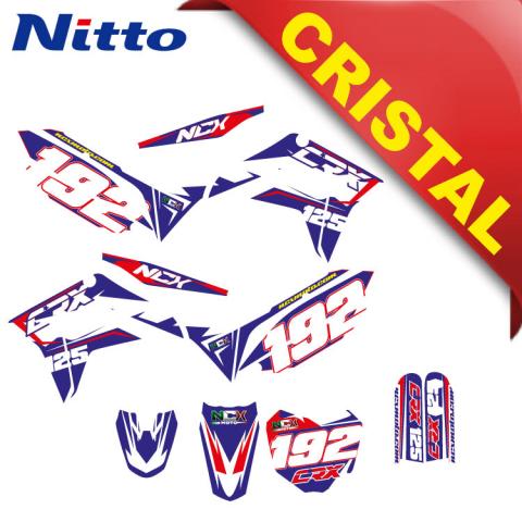 KIT GRAFICHE NCX CRX 125cc 17/14 BLU / ROSSO IN CRISTAL NITTO ®