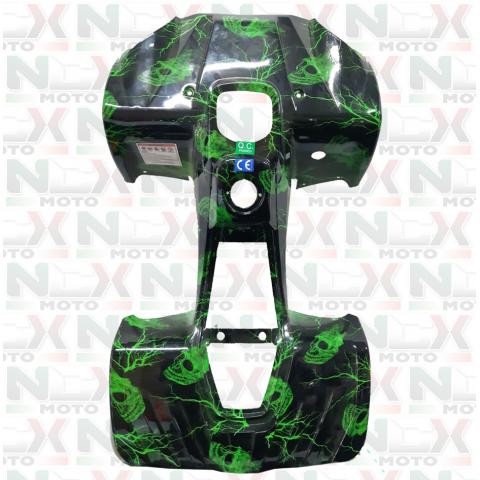 CARENA PLASTICA MINIQUAD  SHUTTLE VERDE SKULL