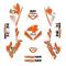 KIT GRAFICHE NCX VIRUS ARANCIO BIANCO  IN PVC 55 micron