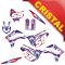 KIT GRAFICHE NCX CRX 125cc 14/12 BLU / BIANCO IN CRISTAL