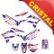 KIT GRAFICHE NCX CRX 150cc 17/14 BLU / ROSSO IN CRISTAL