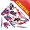 KIT GRAFICHE NCX THOR 125cc 17/14 ROSSO / BLU IN CRISTAL