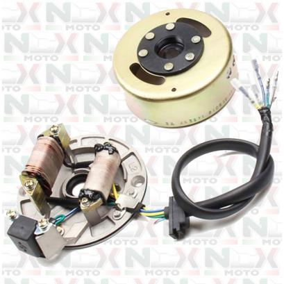 VOLANO  CON STATORE 2 BOBINE MOTORI 4T LIFAN - YX 