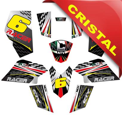 KIT GRAFICHE NCX RACER NERO/GIALLO/ROSSO IN CRISTAL