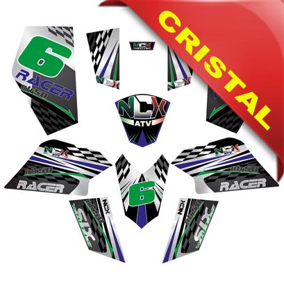 KIT GRAFICHE NCX RACER NERO/VERDE/BLU IN CRISTAL