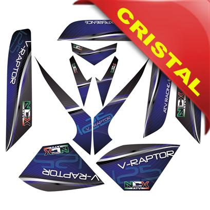 KIT GRAFICHE NCX V-RAPTOR BLU IN CRISTAL