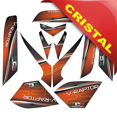 KIT GRAFICHE NCX V-RAPTOR ARANCIO IN CRISTAL