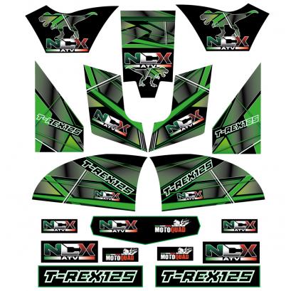 KIT GRAFICHE NCX T-REX VERDE IN PVC 55 micron