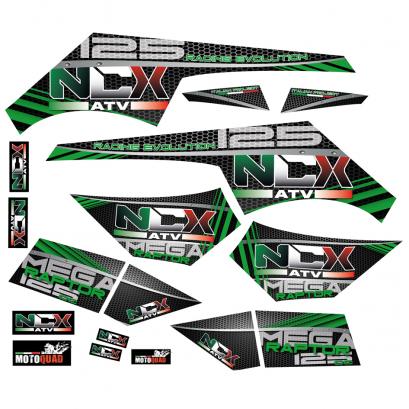 KIT GRAFICHE NCX MEGA RAPTOR VERDE IN PVC 55 micron