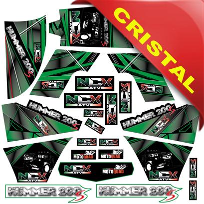 KIT GRAFICHE NCX MEGA HUMMER VERDE IN CRISTAL