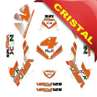 KIT GRAFICHE NCX VIRUS ARANCIO BIANCO IN CRISTAL