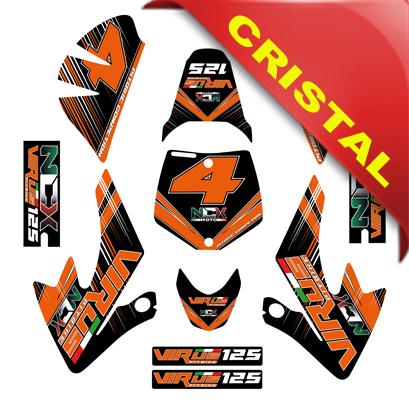 KIT GRAFICHE NCX VIRUS ARANCIO NERO IN CRISTAL