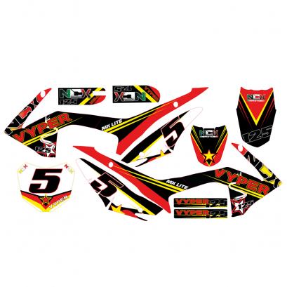 KIT GRAFICHE NCX VYPER ROSSO GIALLO IN PVC 55 micron