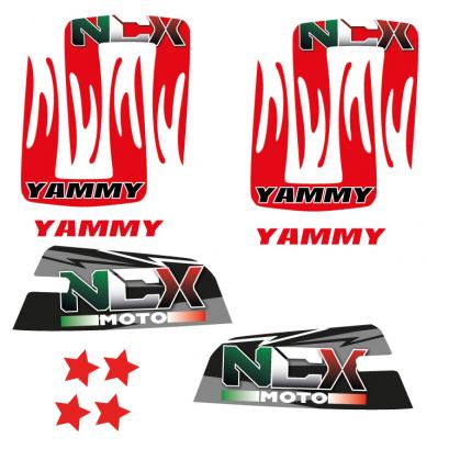 KIT GRAFICHE NCX YAMMY 50 ROSSO IN PVC 55 micron