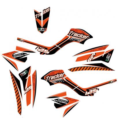 KIT GRAFICHE NCX TRACKER ARANCIO IN PVC 55 micron