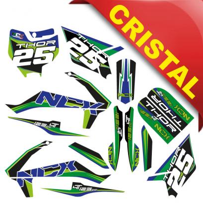 KIT GRAFICHE NCX THOR 125cc 14/12 VERDE IN CRISTAL