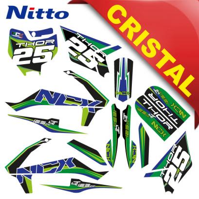 KIT GRAFICHE NCX THOR 125cc 14/12 VERDE IN CRISTAL NITTO ®