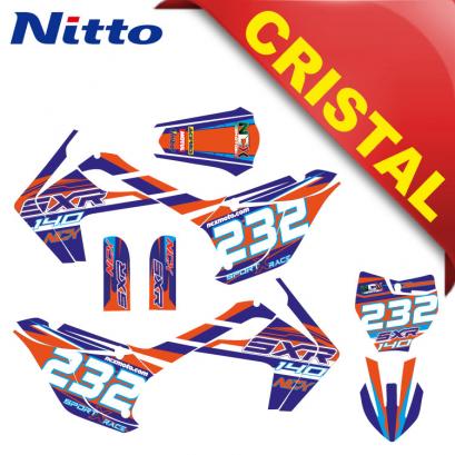 KIT GRAFICHE NCX SXR 140cc 17/14 ARANCIO / BLU IN CRISTAL NITTO ®