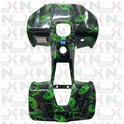 CARENA PLASTICA MINIQUAD  SHUTTLE VERDE SKULL