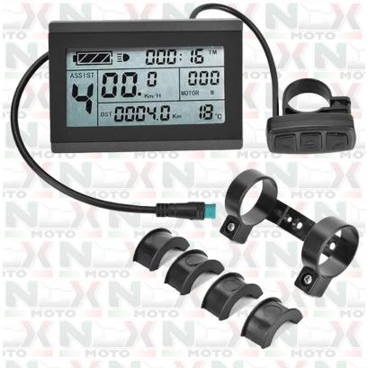 DISPLAY LCD KT-LCD3 PER E-BIKE 24V 36V 48V