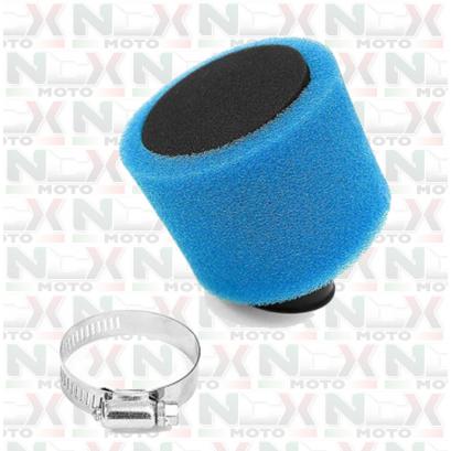 FILTRO ARIA PITBIKE 38 MM STORTO BLU